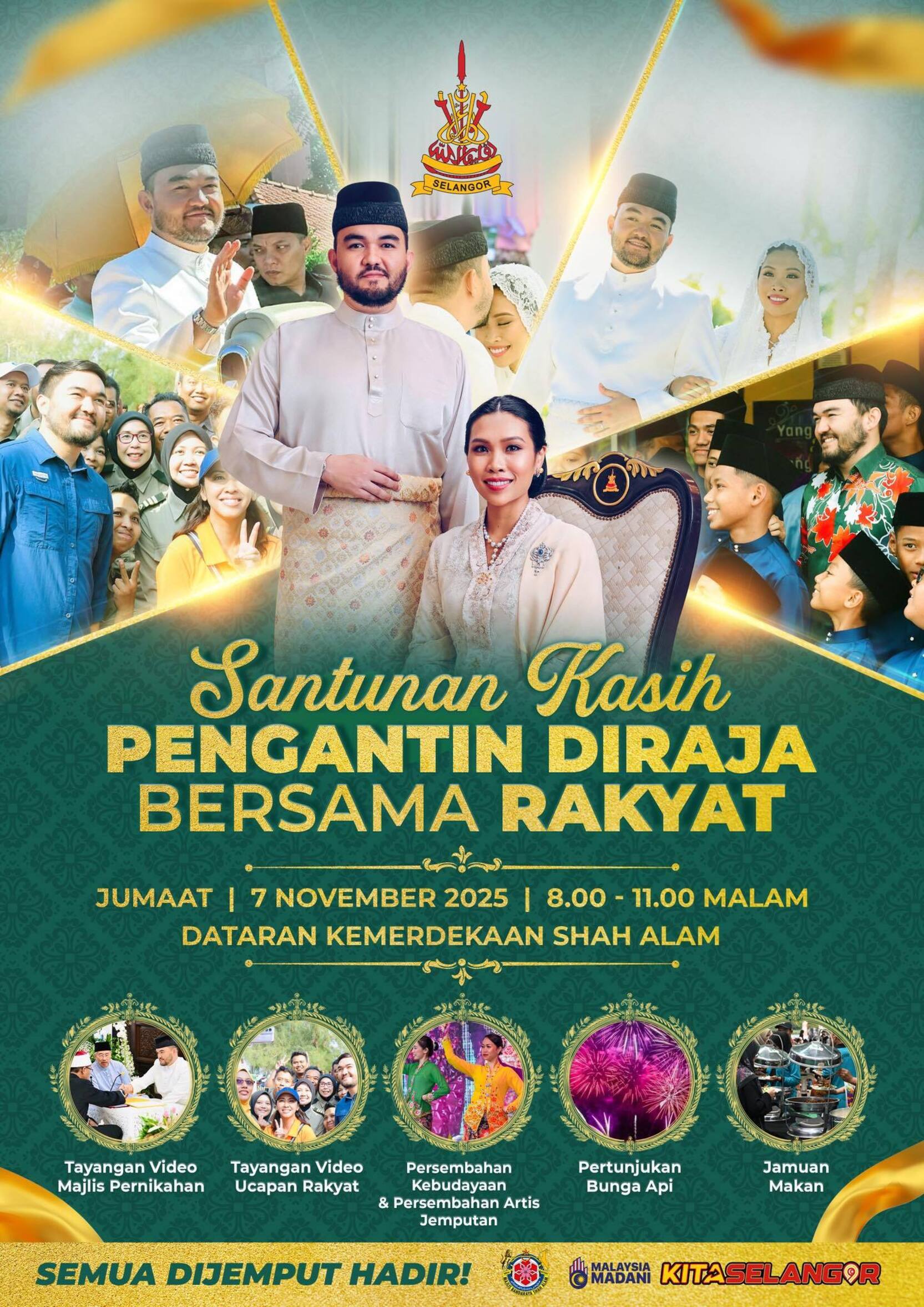 Majlis Santunan Kasih Pengantin Diraja Bersama Rakyat